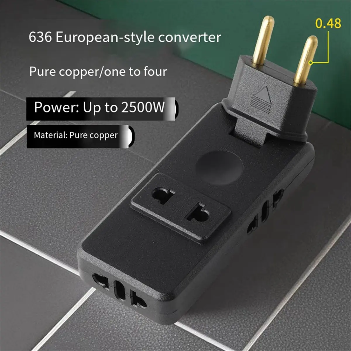 4 in 1 EU Plug Extenion Socket Foldable France Germany Spain Plug Converter AC Outlet US to EU Plug Adapter Sockets A