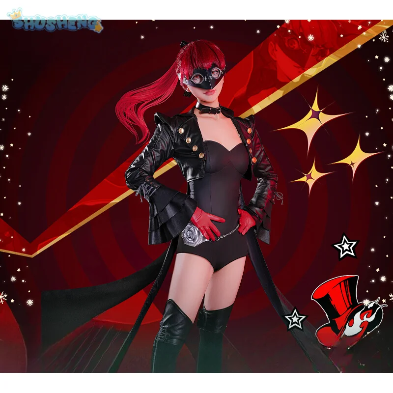 P5R Kasumi Yoshizaw Violet cosplay persona 5 royal costume full set of masks, accessories, props, party Halloween new uniforms