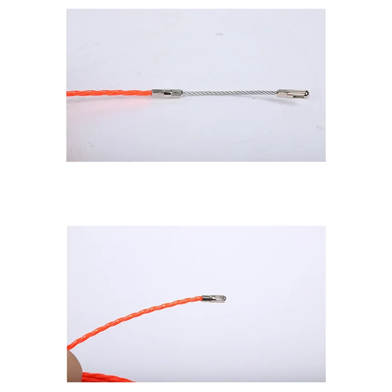 ABKJ-Duct Rodder Fish Tape Trefoil Thread 4.5Mmx 30M Electrical Cable Puller Rod Wire Rod Hrough Wall Threader