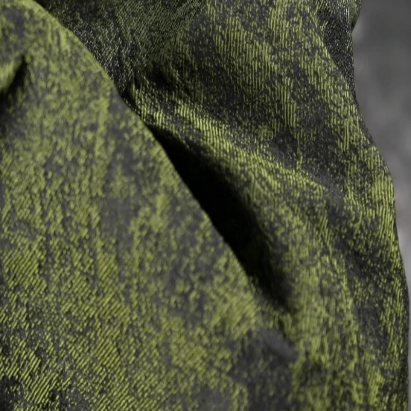 

Black Green Jacquard Fabric Vintage Artistic Jacket Diy Clothing Designer for Diy Sewing Fashion Cloth By The Meter Wholesale