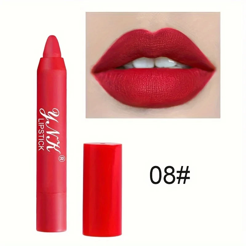 1Pc 12 Kleuren Fluweel Matte Lippenstift Potlood Waterdicht Langdurig Sexy Rode Lipstick Non-Stick Cup Make-Up Lip Tint Pen Cosmetisch