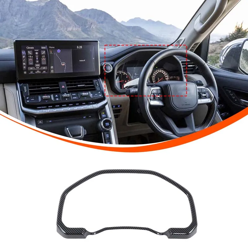For 2023+ Toyota Land Cruiser LC300 dashboard decorative frame, instrument panel exterior decorative frame  carbon fiber patter