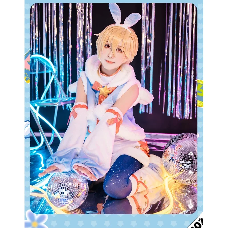

Anime Ensemble Rabbits Trip Cosplay Costume Mashiro Tomoya Nito Nazuna Coat Vest Pants Headband For Women Girls Halloween Cos