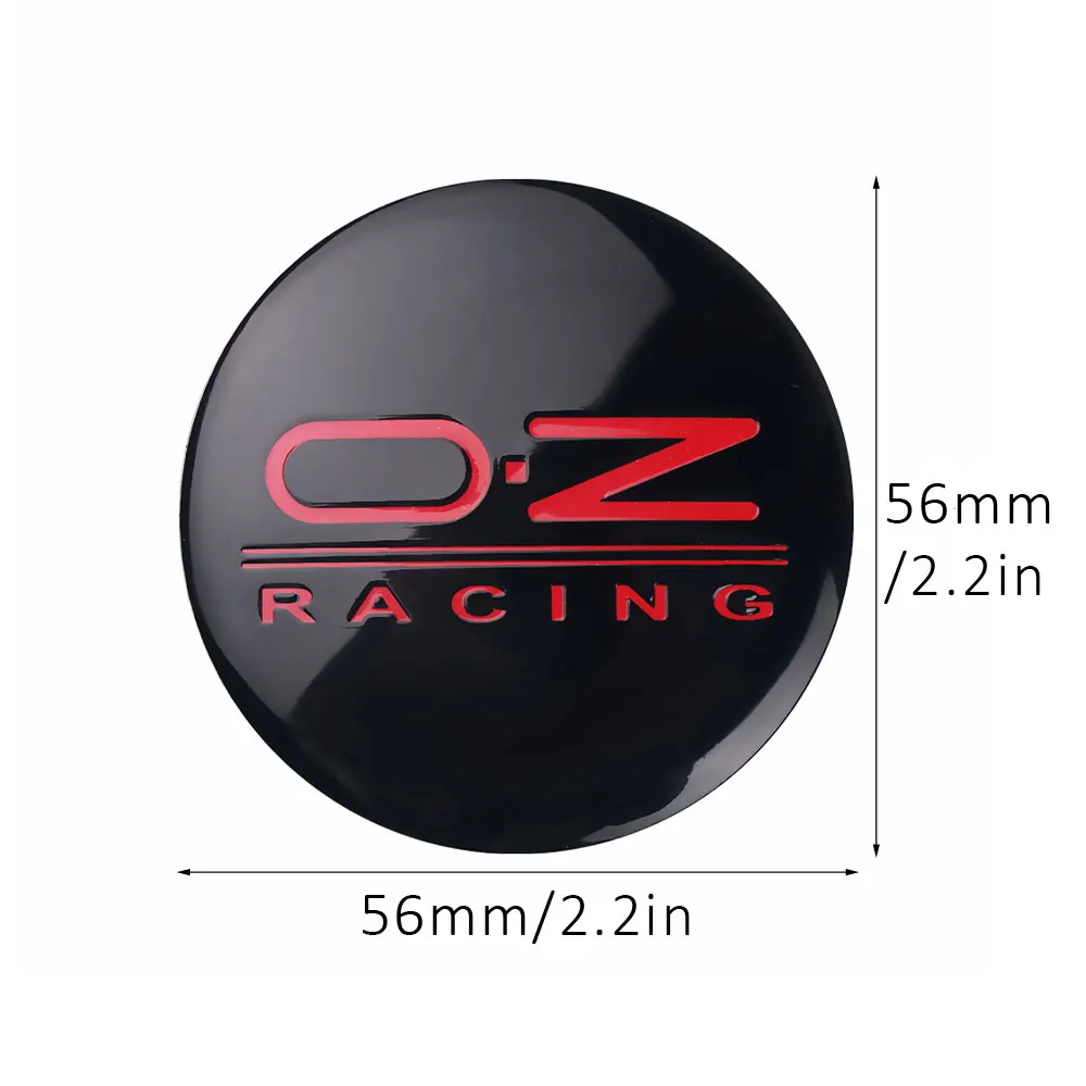 4PCS/LOT 56MM 3D Car Wheel Center Wheel Hub Cap Auto Refit Sticker Decoration Accessories Case For OZ Racing Car Styling