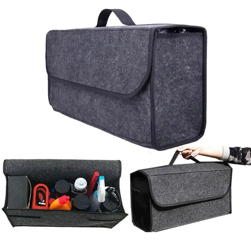 Large Car Organizer Bag Car Trunk Organizer Anti Slip Compartment Boot Storage Organizer Tool Car Storage Bag Organizer for Trun