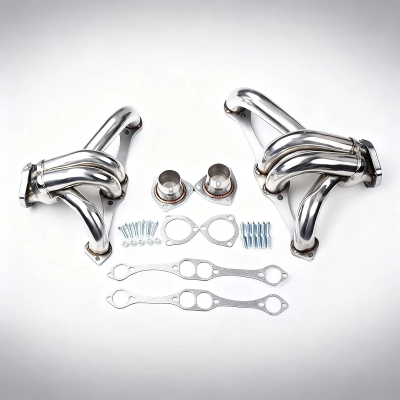 T304 Stainless Hugger Shorty Exhaust Manifold Racing Header for Chevrolet SBC V8 283/305/327/350/400 Engines
