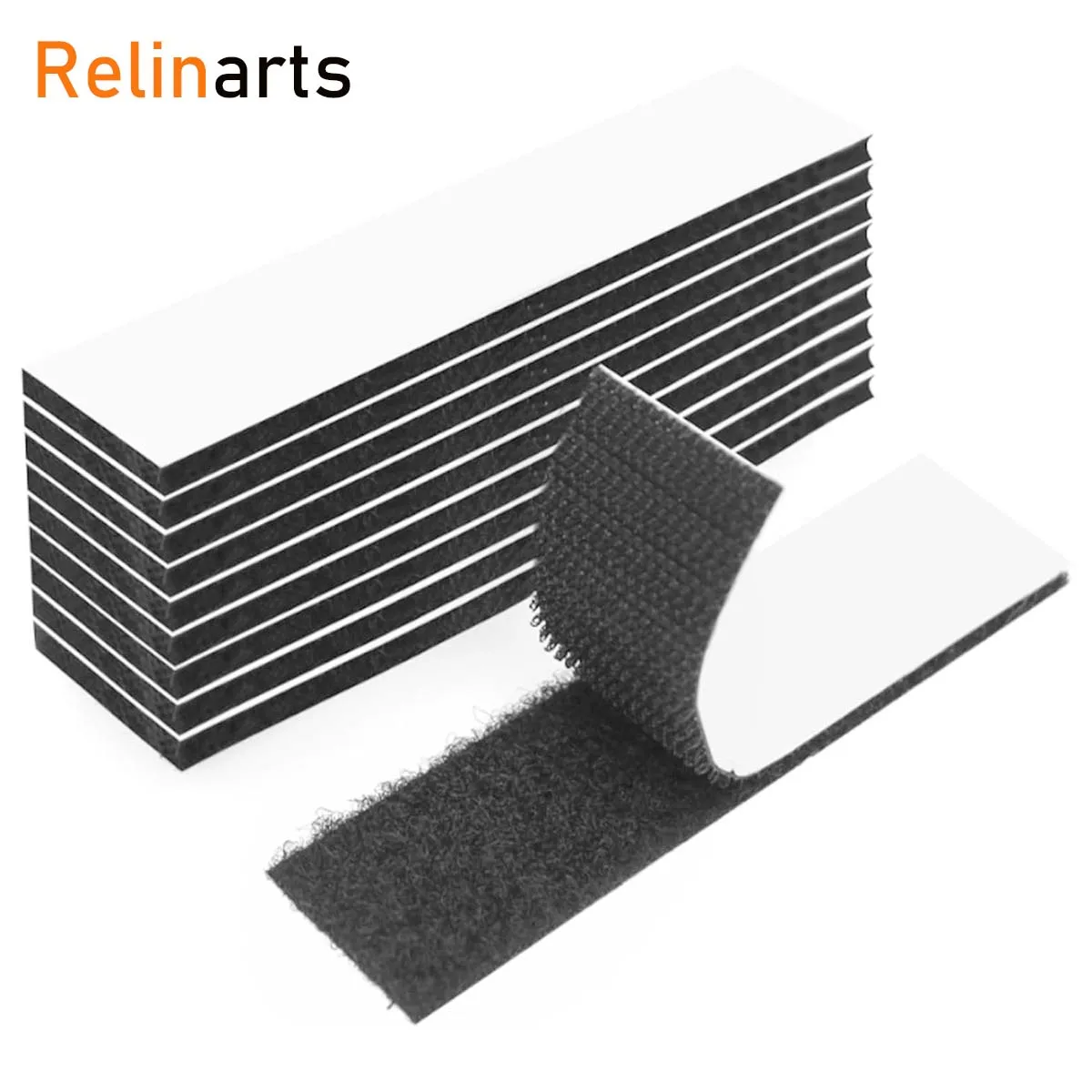 20Pcs 3x10cm 5x10cm Self Adhesive Hook Loop Tape Strips, Double Sided Heavy Duty Anti Slip Car Floor Mat Fixing Sticker