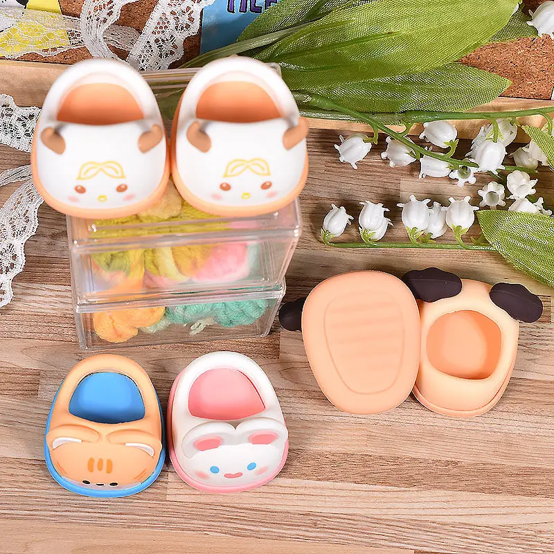 Cute 20cm/15cm Cotton Doll Shoes Soft Rubber Sneakers for Plush Doll, Standing Animal Style Shoes, No Attribute Doll Accessories