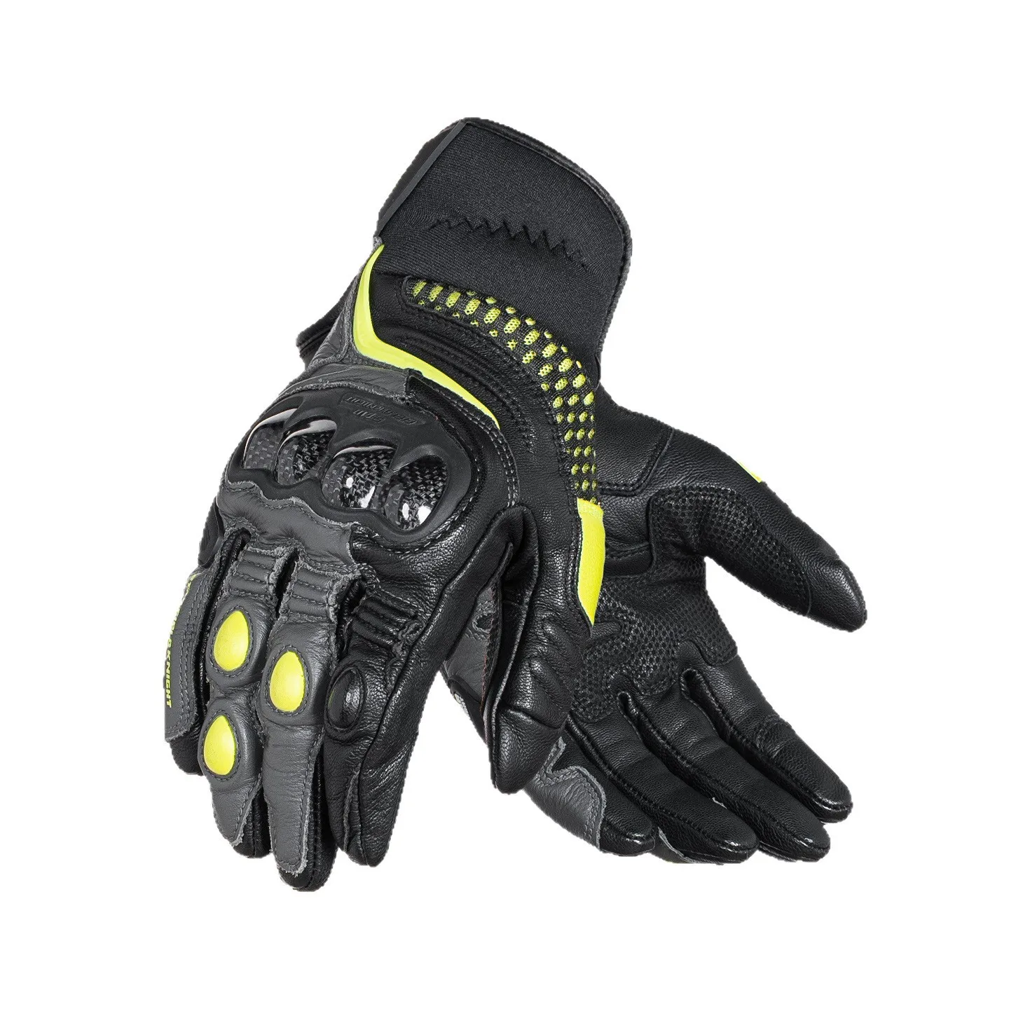 STAR KNIGHT Motorcycle Riding Gloves Men Women Sheepskin Leather Touchscreen Carbon Fiber Knuckle Breathable Full Finger