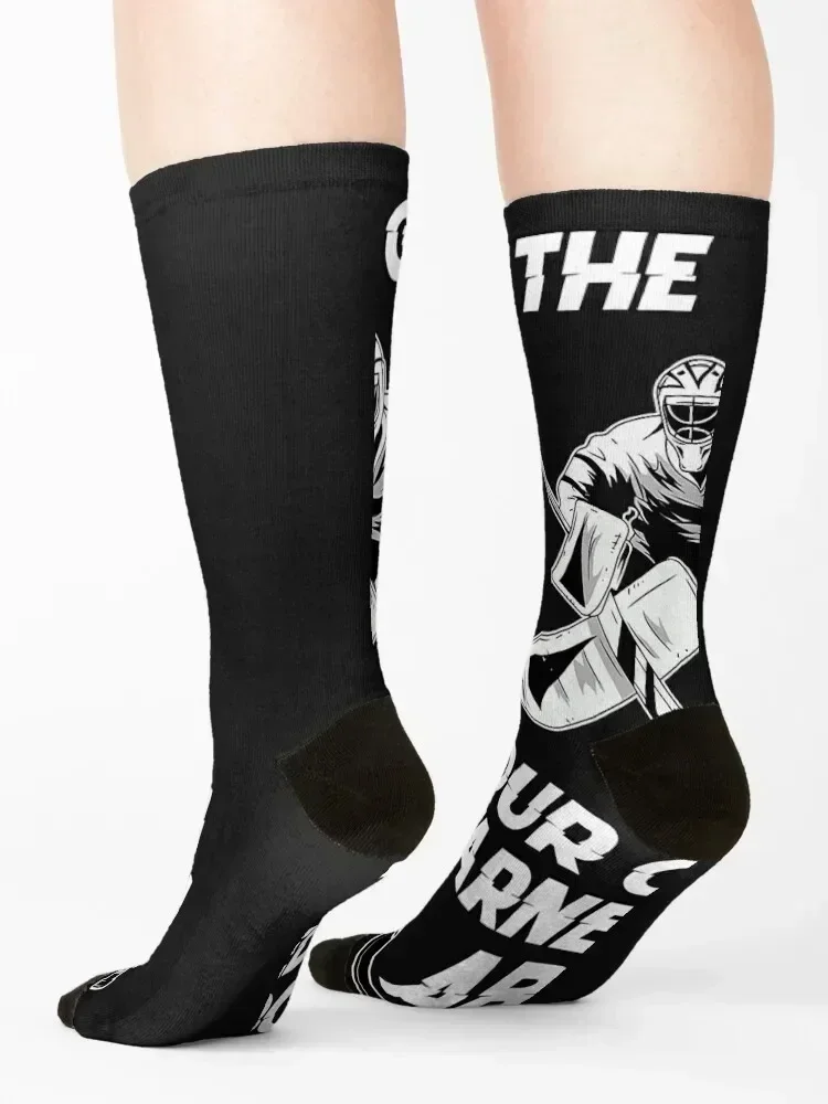 Hockey Goalkeeper - Funny Ice Hockey Goalie Socks designer brand christmas gift gift bright garter Male Socks Women's
