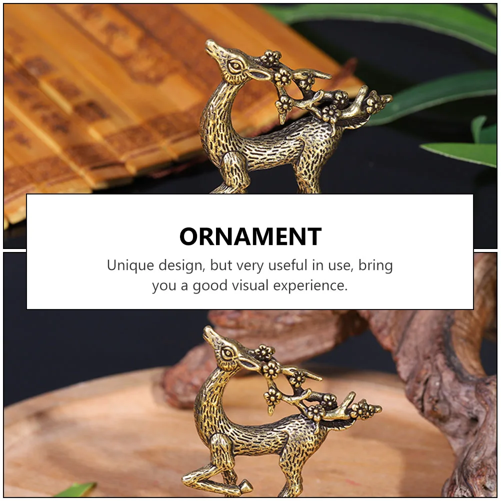 

Pure Copper Deer Ornaments for Crafts Brass Statues Metal Sculpture Delicate