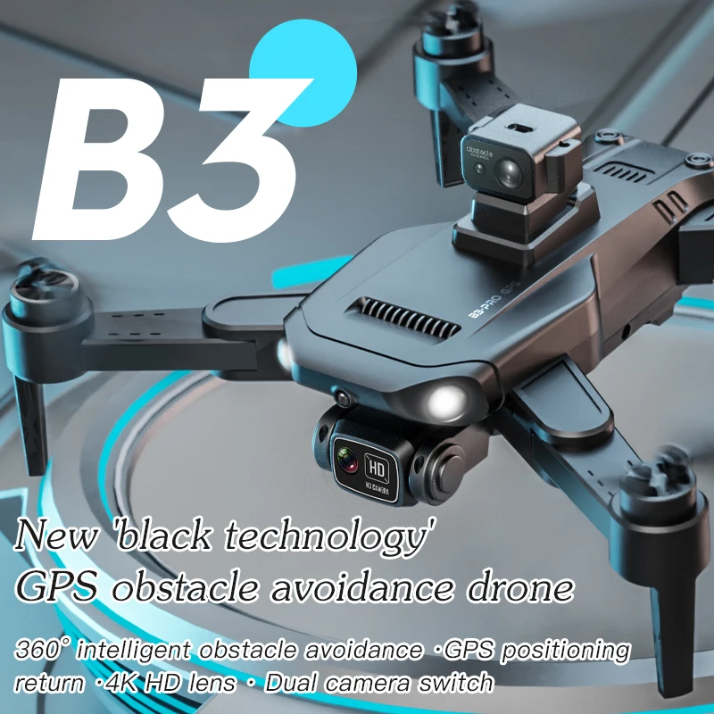 

B3-360 ° Laser Obstacle Avoidance Intelligent Unmanned Aerial Vehicle GPS Automatic Return 4KHD Camera 3000m High Definition Aer