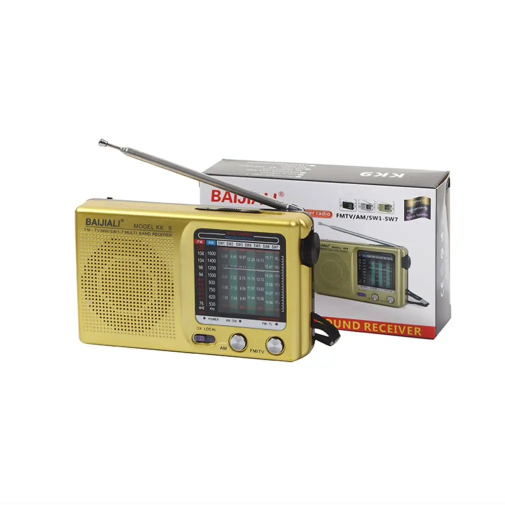 New Pocket Radio AM FM Telescopic Antenna Battery Powered Portable Weather Radio Receiver Built In Speaker For Elder Ideal Gift