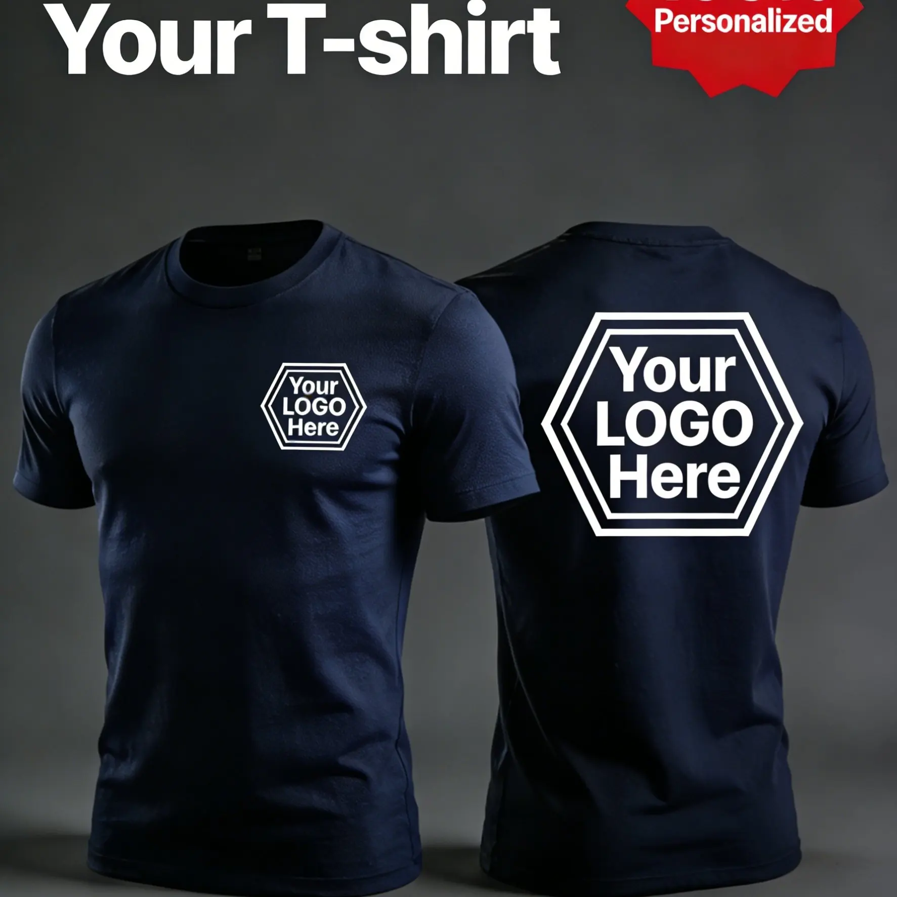 Men's Crew-Neck Quick-Drying T-Shirt. Suitable for Both Sports and Casual Wear. Customizable Design. Ideal for Company Team-Buil