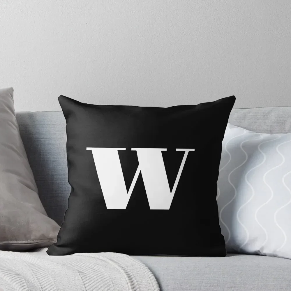 

Letter W Wall Art and More with Initial W! Throw Pillow christmas pillowcases sleeping pillows Sofa Cushion Cover pillow