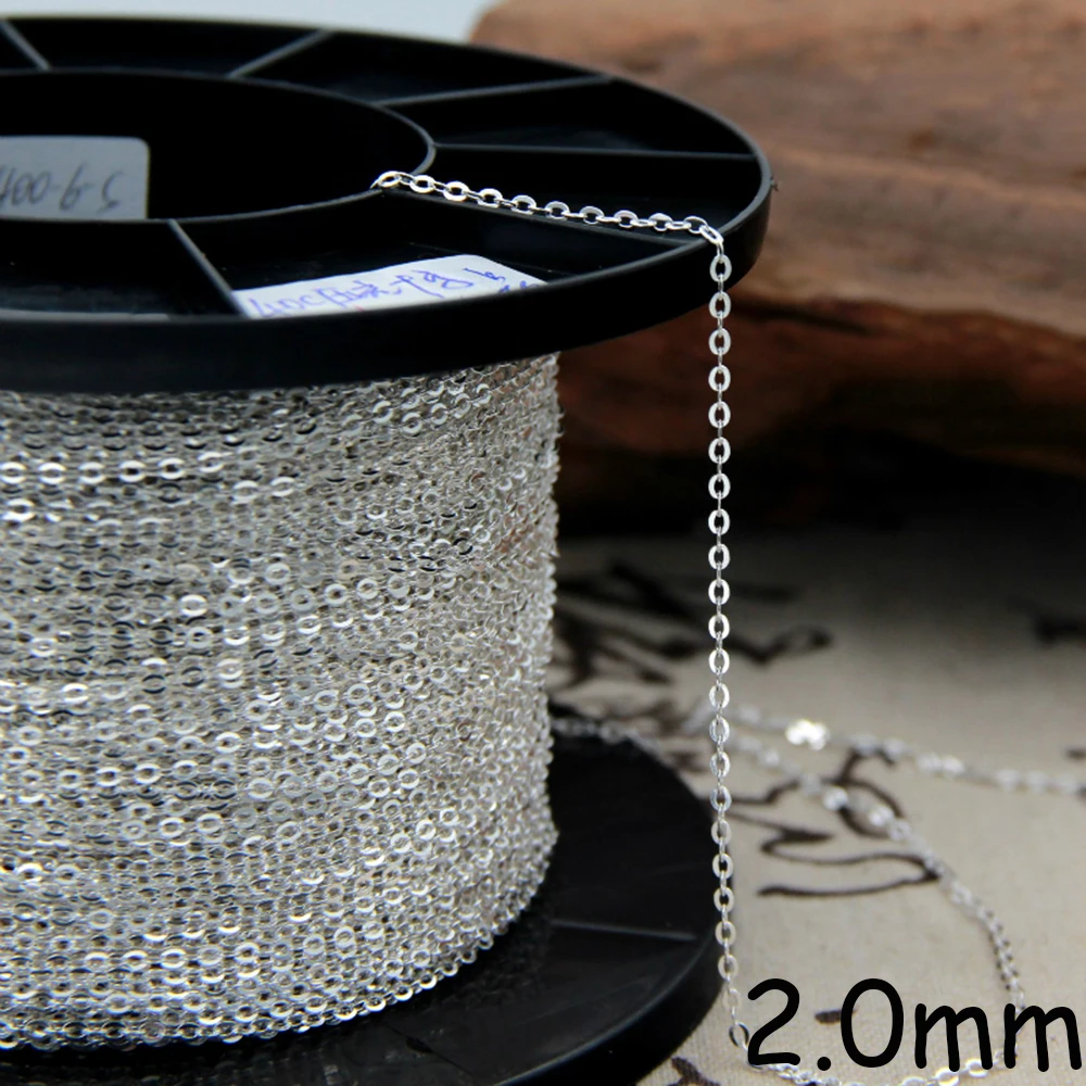 Silver Cable Wire 3.0MM 3.3MM  Silver Wire Semi-finished O chain 925 Sterling Silver Thick Silver Handmade DIY Plating 1M