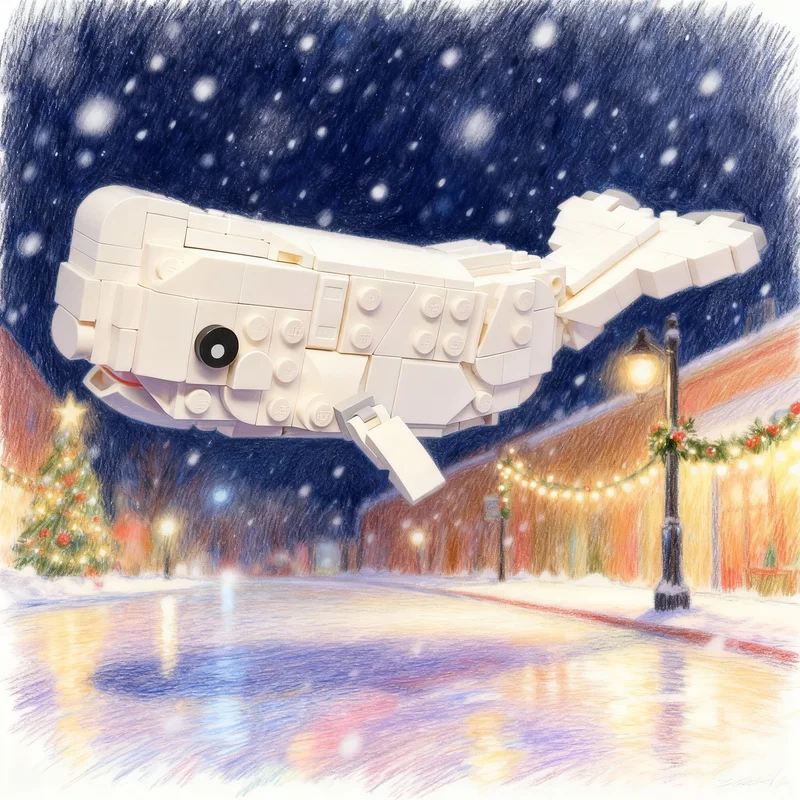 

Набор для сборки модели белуги (303 детали), конструктор, развивающая игрушка, идея для креативного подарка на Рождество, DIY