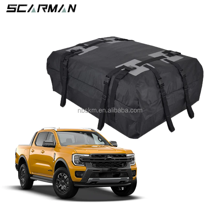 PVC And Oxford Cloth Material Expanded Waterproof Roof Luggage Bag Suitable For All Pickups Trucks Car Modification Parts