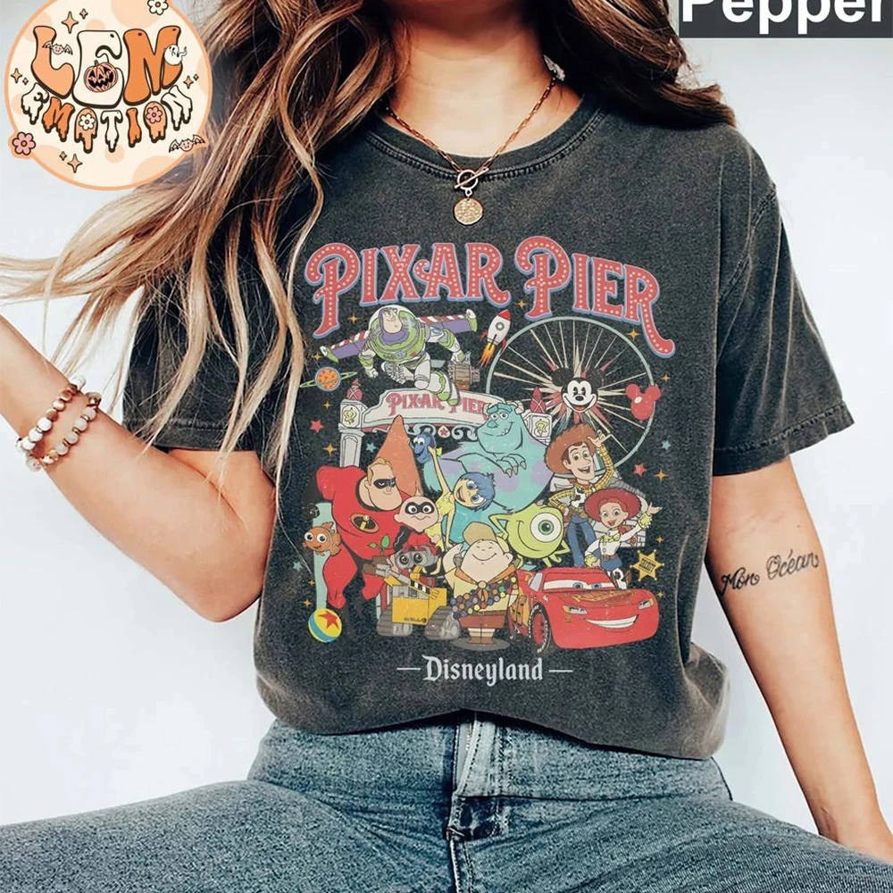 2025 Disney Family New Shirt Men's And Women's Comfortable Casual Sportswear Toy Story Cartoon Printed Fashion Versatile T-Shirt