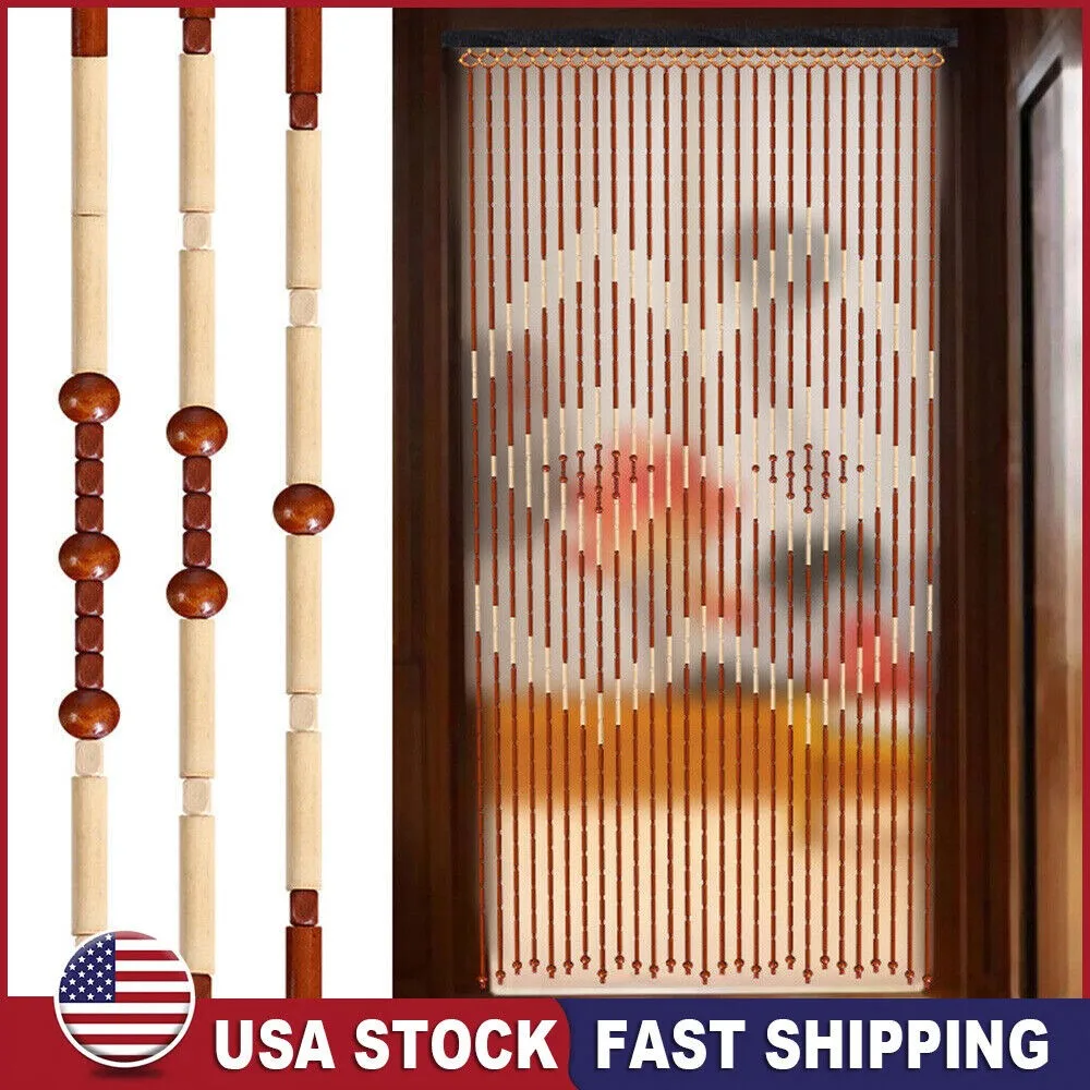 

27Pcs Bamboo Wooden Door Curtains Blinds Screens Door Curtains Home Décor