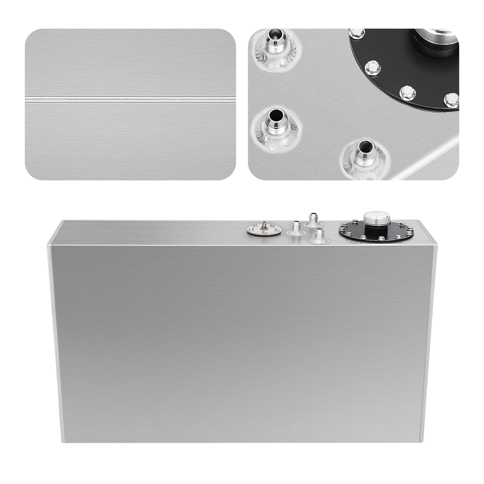 

65L Universal High Quality Aluminum Fuel Tanks Mirror Polish Fuel Cell with Cap/Foam