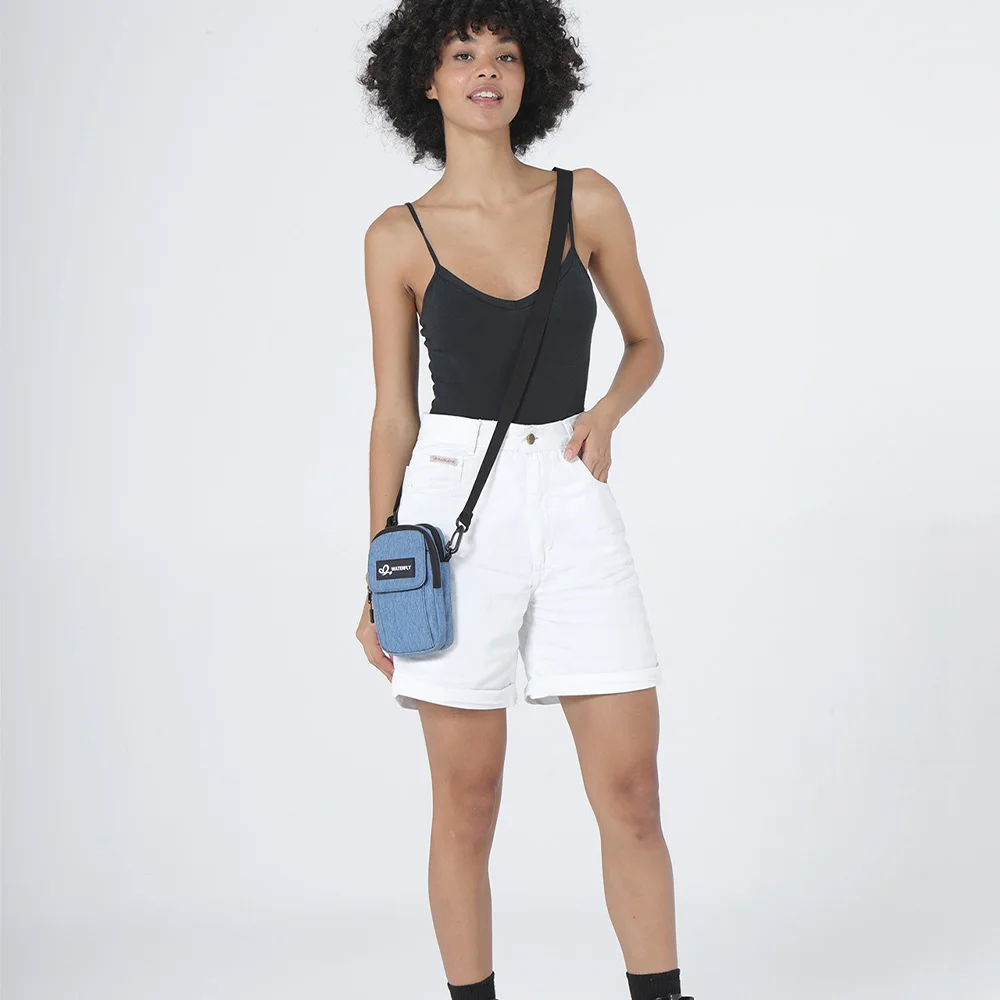 WATERFLY Mini Shoulder Crossbody Bag Small Belt Bag Pouch For Men Women Waist Fanny Pack With Adjustable Strap Carabiner Handbag
