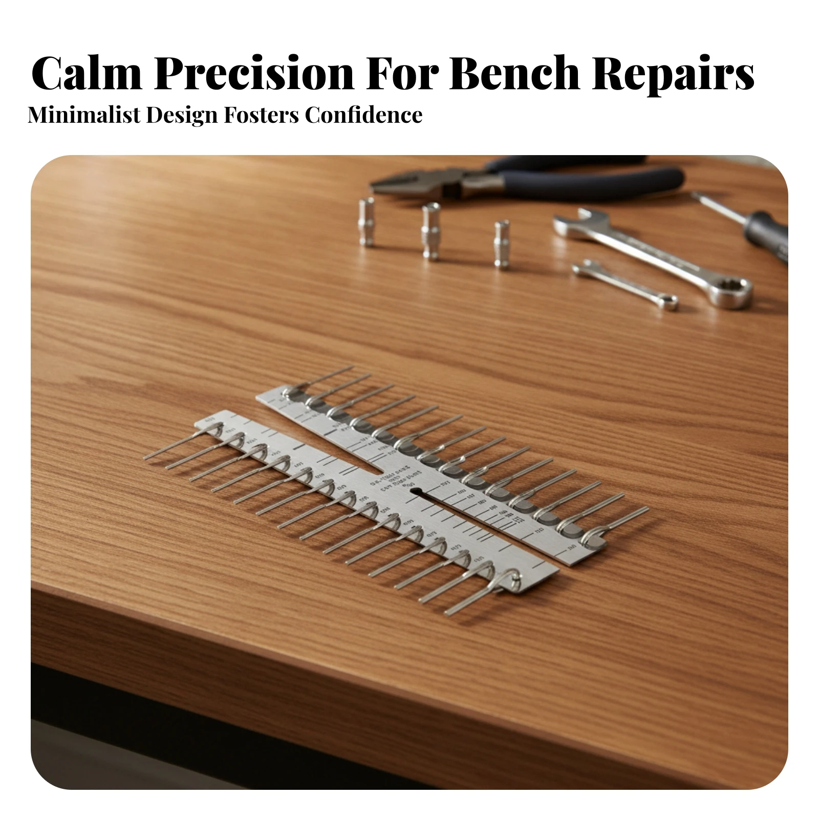Capillary Inspection Tool Double Scale Capillary Tube Gauge Tube Measuring Gauge with Wire Probes Accurate Accurate