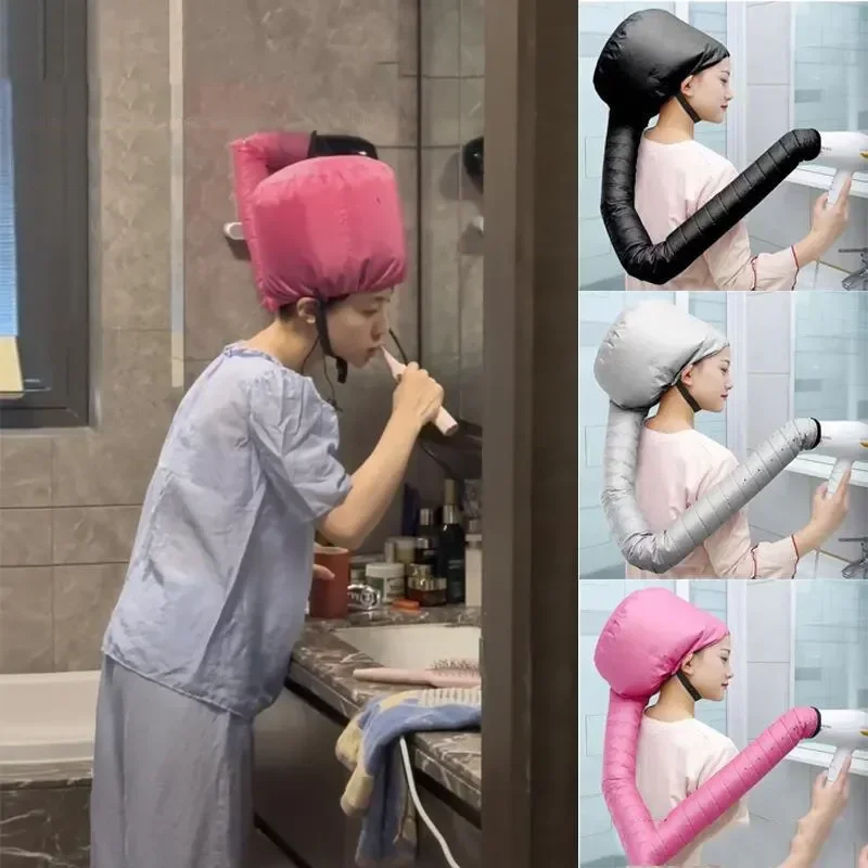1 Stück Haardampfhaube für den Heimgebrauch, Heizkappe Kompatibel mit Haartrockner, Tragbares Haarpflege- und Styling-Tool für das Badezimmer