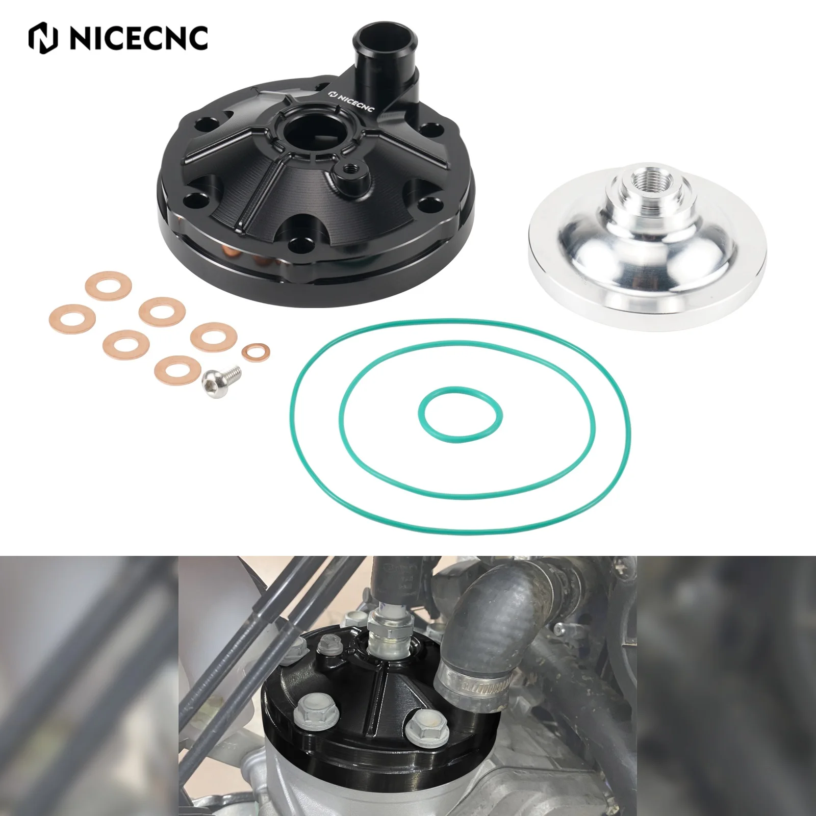 

NICECNC For 2025 2024 KTM XC-W 300 EXC 300 Motorcycle Engine Cylinder Head Top End Guard Cover For Husqvarna TE 300 GasGas EC300