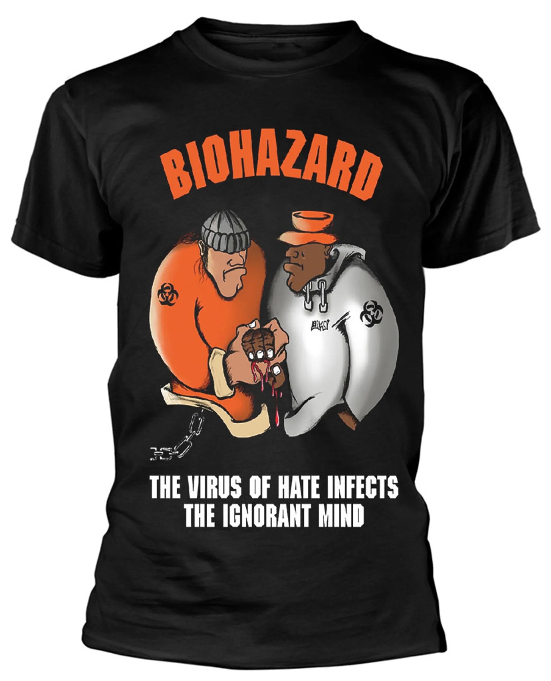 

Biohazard The Virus of Hate Футболка Мужчины Женщины Хлопковая футболка с коротким рукавом Брендовая футболка Ретро Хип-хоп Y2k Топы Мужская летняя одежда