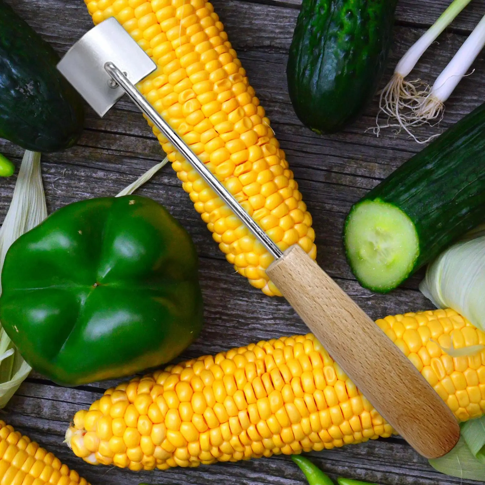 أداة تجريد الذرة مقشرة الذرة للمطابخ المنزلية وعشاق الطعام في الهواء الطلق #4
