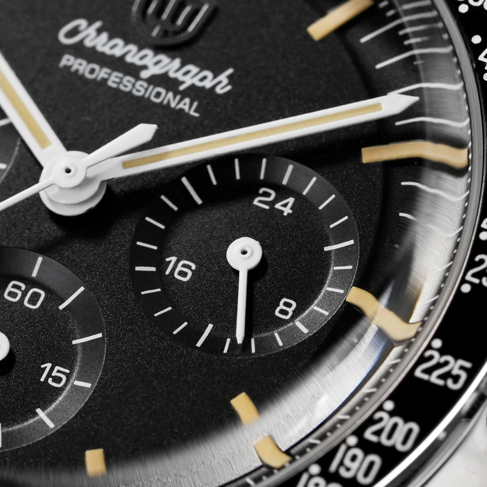 Watchdives 39mm Watch VK63 Chronograph Movement Aluminum Bezel