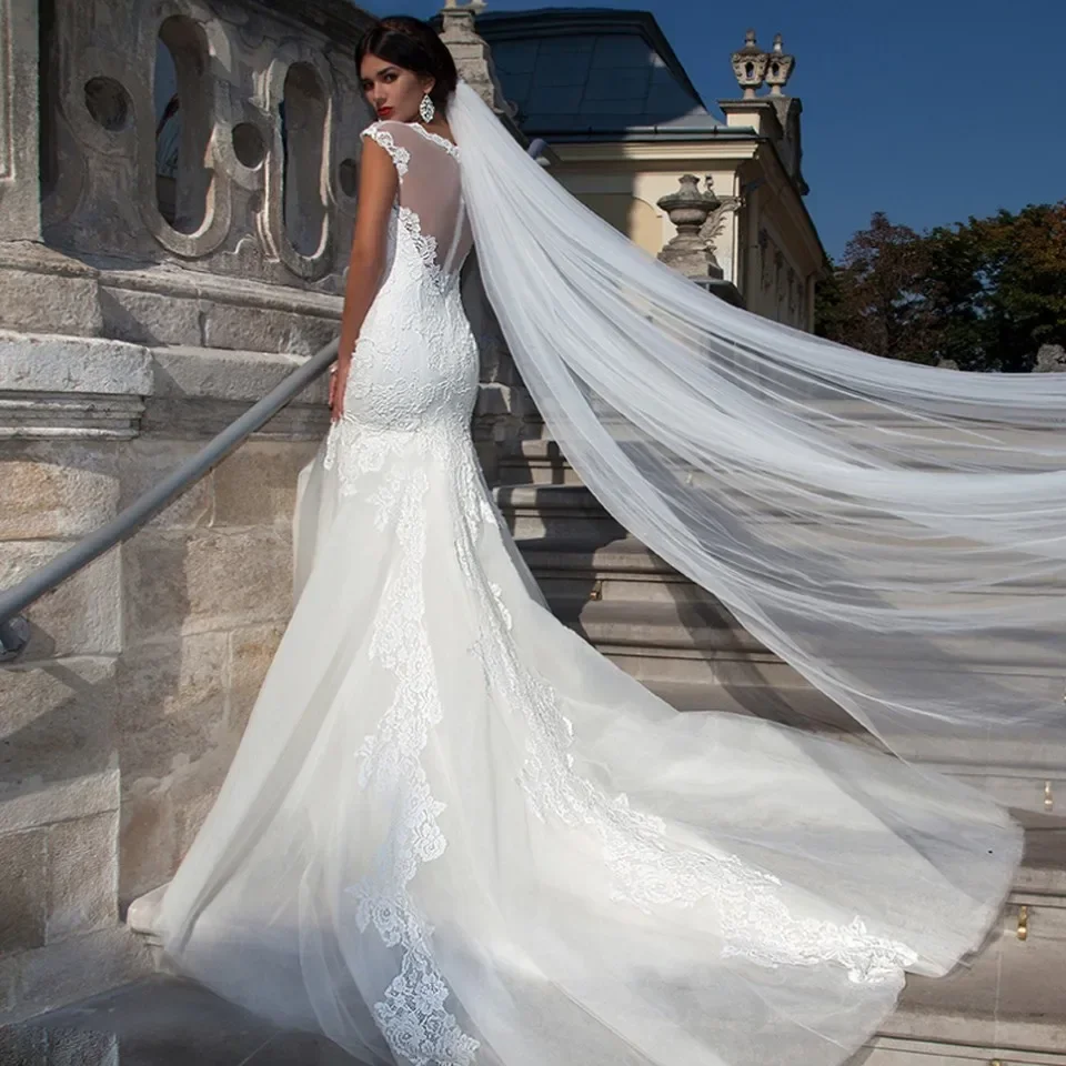 Velo da sposa elegante lungo morbido tulle 2M uno strato con pettine per accessori da sposa sposa