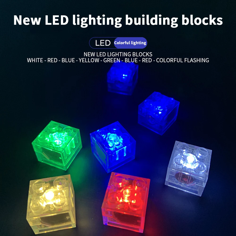 ไฟ LED 2X2บล็อกตัวต่อซิตี้ฟิกเกอร์ขนาดเล็กอุปกรณ์เสริมอิฐคลาสสิกของขวัญของเล่นเปล่งแสง