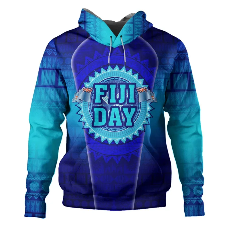 

3D Fiji Independence 1970 Tapa Style Polynesian Printing Hoodies For Men Kid Fashion Streetwear Y2K Tops Hooded Sweatshirt