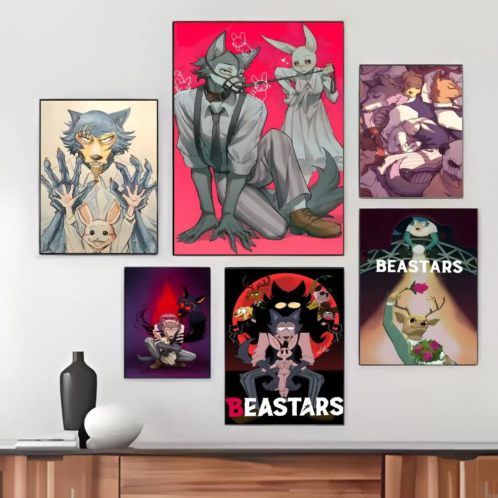 Japanese Anime B-BEASTARS Poster Pegatina artistica HD autoadhesiva impermeable para salon dormitorio
