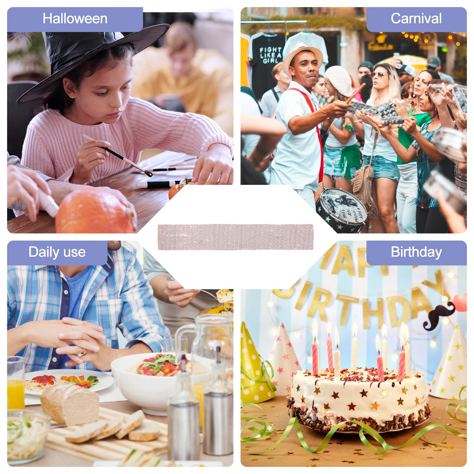 

Rose Gold Sequin Table Runner Polyester Fabric Dining Table Protector Wedding Party Buffet Banquet Decoration Linen