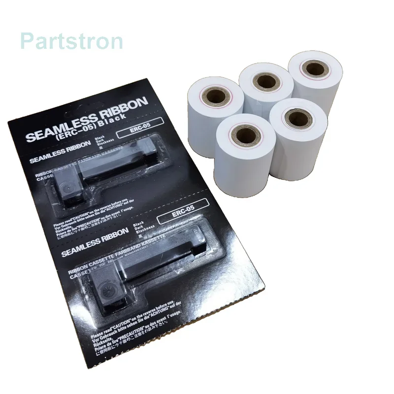 ERC-05  ERC05 Seamless Ribbon and Paper Roll  Exchange Kit For use in  Epson M150 M-150II M1500II M150II EC7000 150II M-150 II