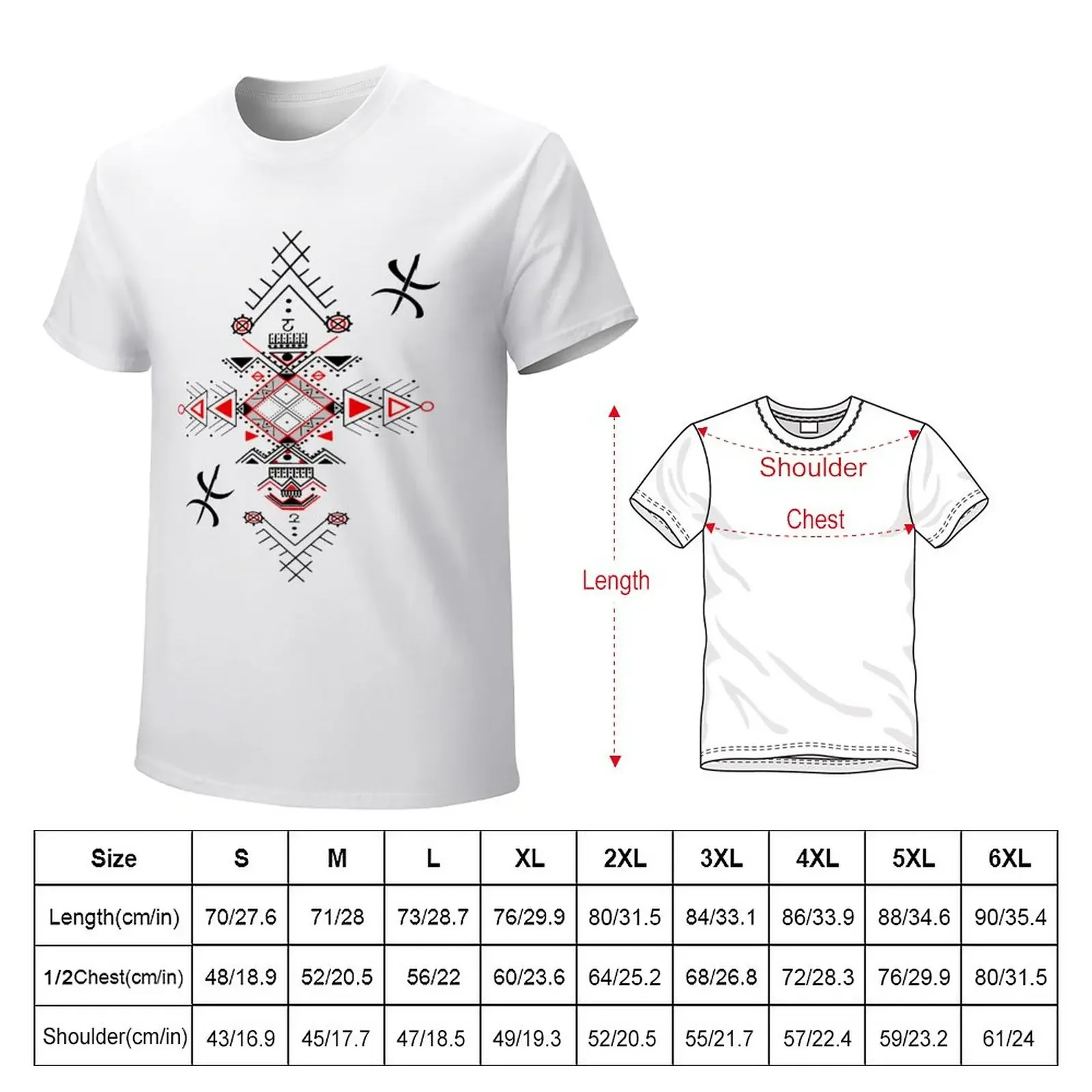 Amazigh Kabyle Berber patterns T-Shirt Blouse aesthetic clothes men clothes