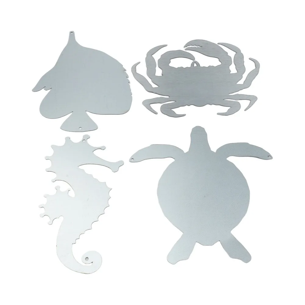 For Beach Metal Wall Art with Sea Turtle Crab for seahorse Design for Marine Themed Living Room Bedroom Patio Decoration