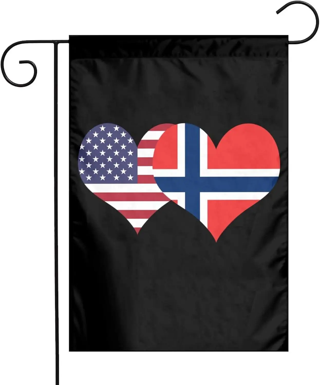 American Flag And Norwegian Flag Garden Flags Outdoor Yard Decorative Flag Banners 12 X 18 Inches Garden Decoration