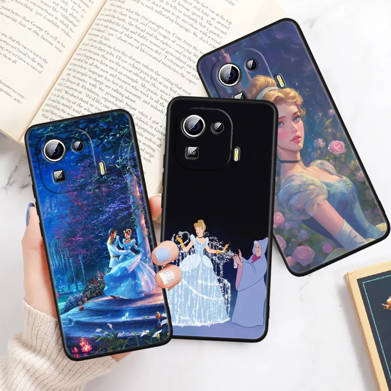 Cinderella Disney Cartoon Cute For Xiaomi Mi 14 13T 13 12T 12 11T 11i 11 10T 10 Pro Lite Ultra 5G Black Back Phone Case