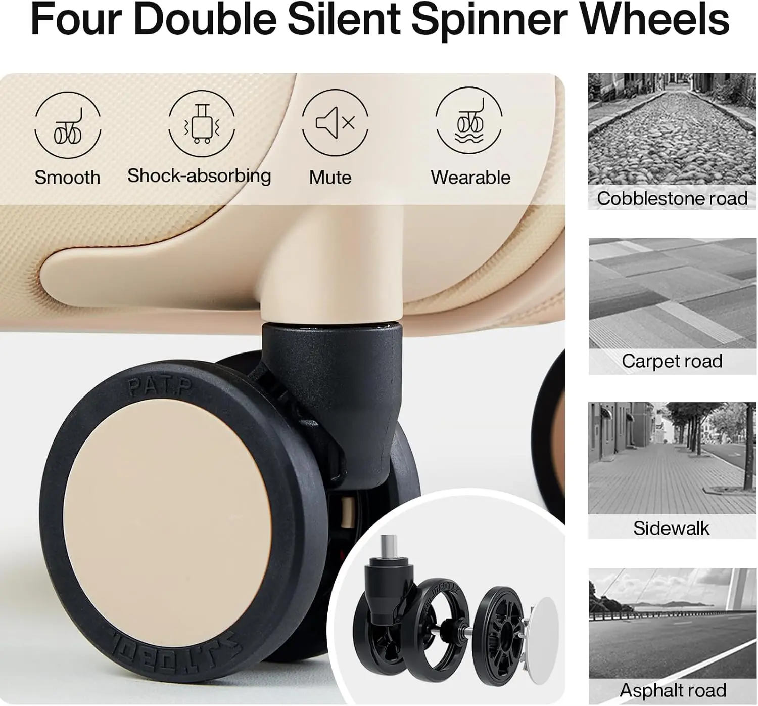 Hanke-Malas de Bagagem Conjunto com Rodas Spinner, Hard Shell, Tsa Aprovado, Viagem Rolling, Grande, 2 Pcs, 20 ", 28"