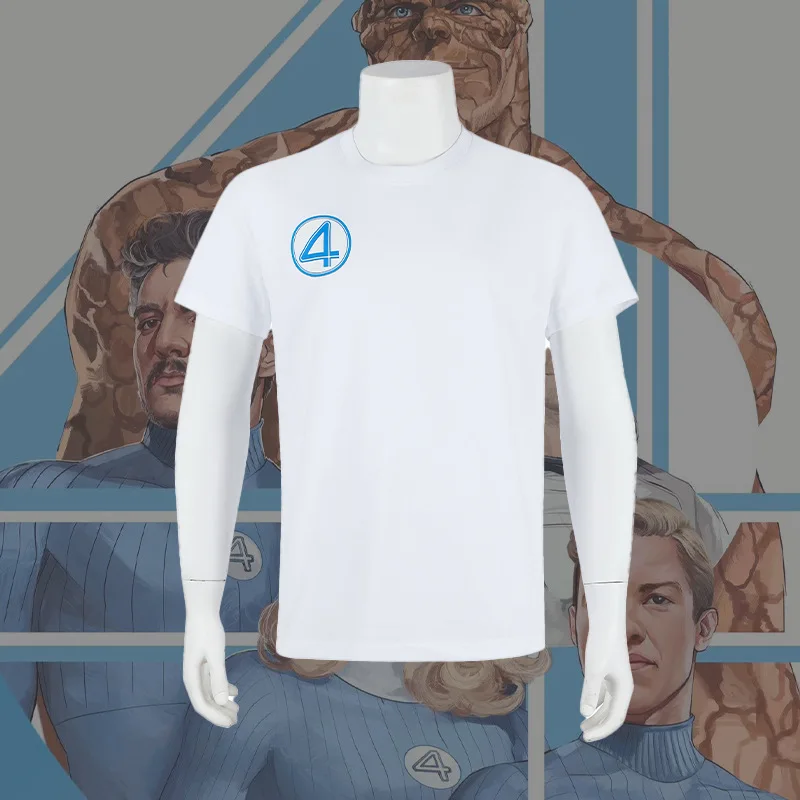 

Fantastic Human Cosplay Costume Torch Fourth T-shirt Blouse Men Reed Richards Top Halloween Carnival Party Clothing ﻿