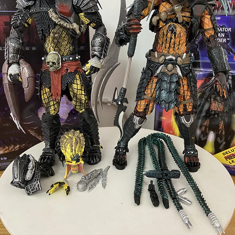 NECA Predator Concrete Jungle SCARFACE Elder Predator Clan Leader Warrior Repaint Фигурка Игрушка Кукла Ужас Подарок на Хэллоуин