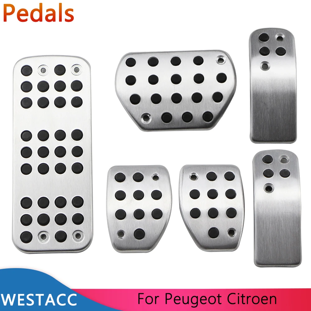 Car Pedals for Peugeot 207 301 307 208 2008 308 408 Cc for CITROEN C3 C4 DS 3 4 6 DS3 DS4 DS6 Gas Brake Rest Pedal Covers