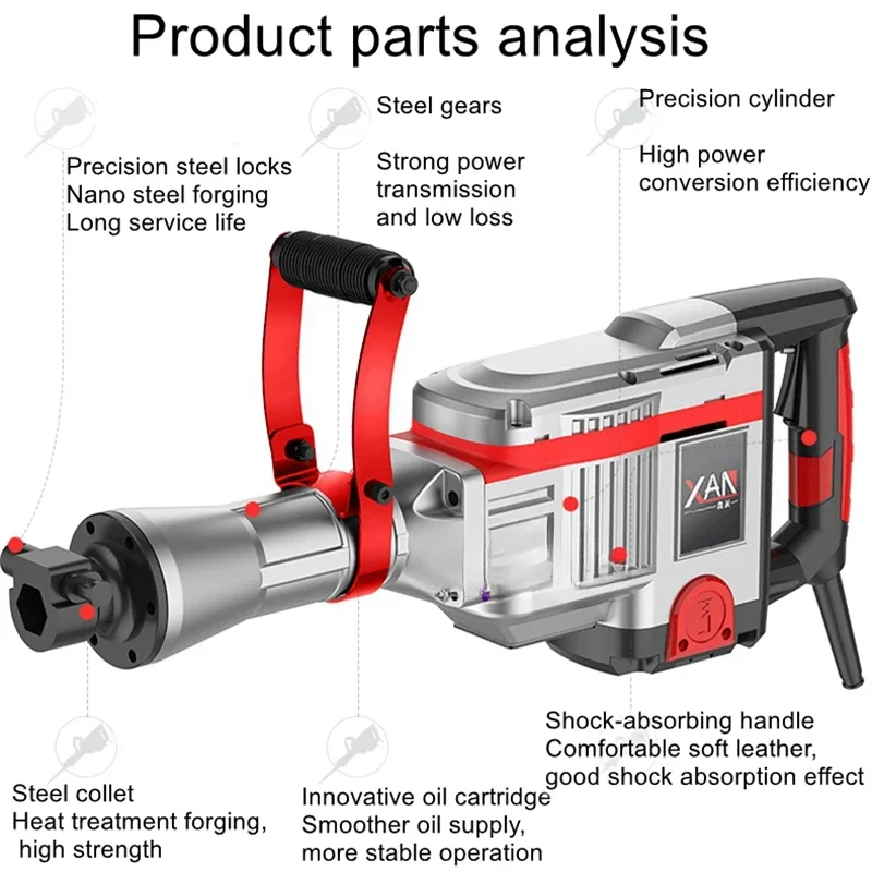 High-powered 95 electric draft impact electric screw hammer tool book single-use concrete demolition wall demolition copper gods