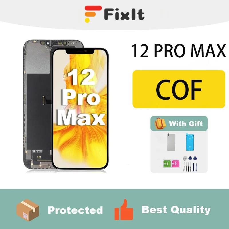 COF For Iphone 12 Pro Max Screen Replacement 6.7 Inch Mobile Phone LCD Display Screen Digitizer Frame Full Assembly