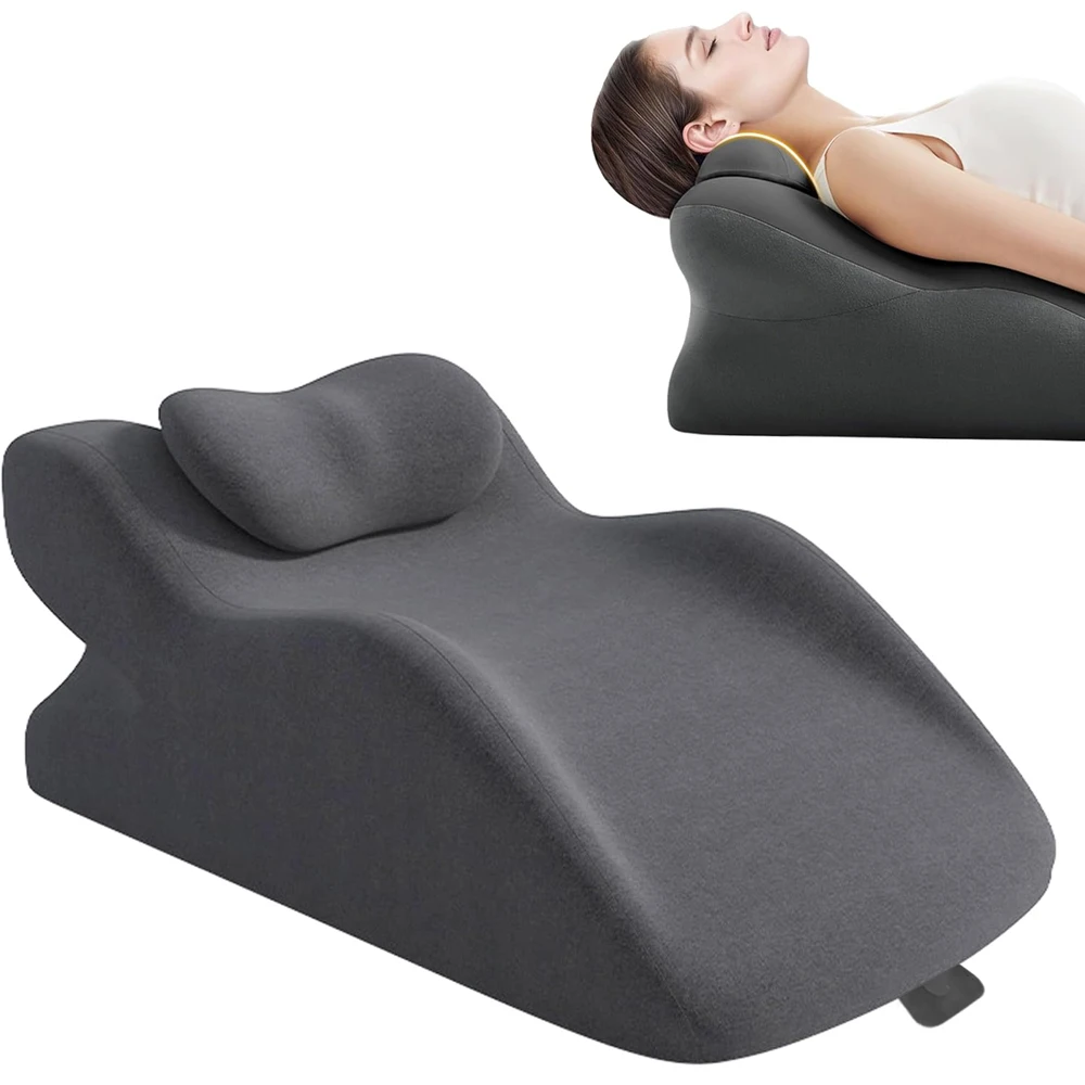 Memory Foam Wedge Prone Pillow for Adults, Ergonomic Support for Back Neck Leg & Acid Reflux Relief, Machine Washable Cover