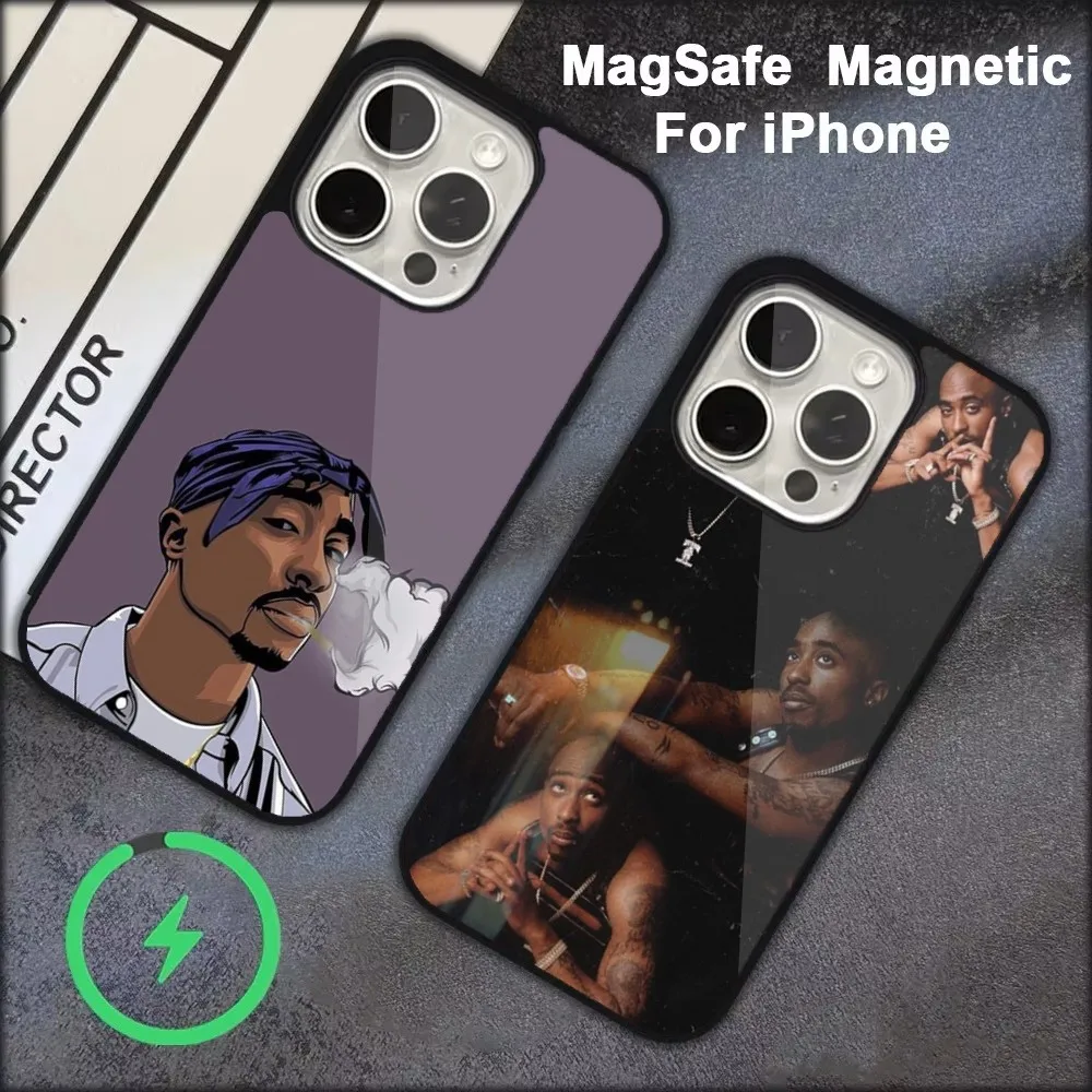 Rapper 2Pac T-Tupac Phone Case  For iPhone 16,15,14,13,12,11,Pro,Max,Plus,Mini, Magsafe,Magnetic Wireless Charging Case